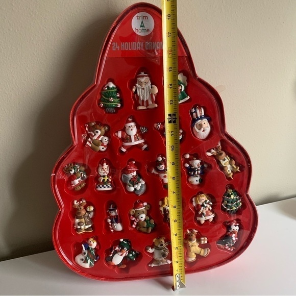 Vintage Mini Christmas Tree Ornaments Snowman Reindeer Penguin Santa Kmart 24PC - Picture 11 of 12